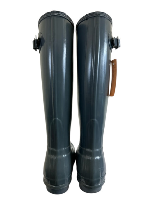 Hunter Shoe Size 6 Gray Rubber Round Toe Buckle Knee High Rainboots Gray / 6