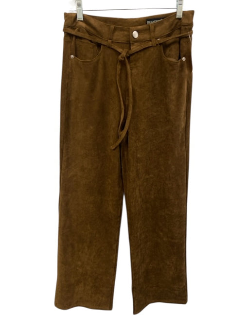 BlankNYC Size 27 Brown Polyester & Spandex Faux Suede High Rise Zip Fly Pants Brown / 27