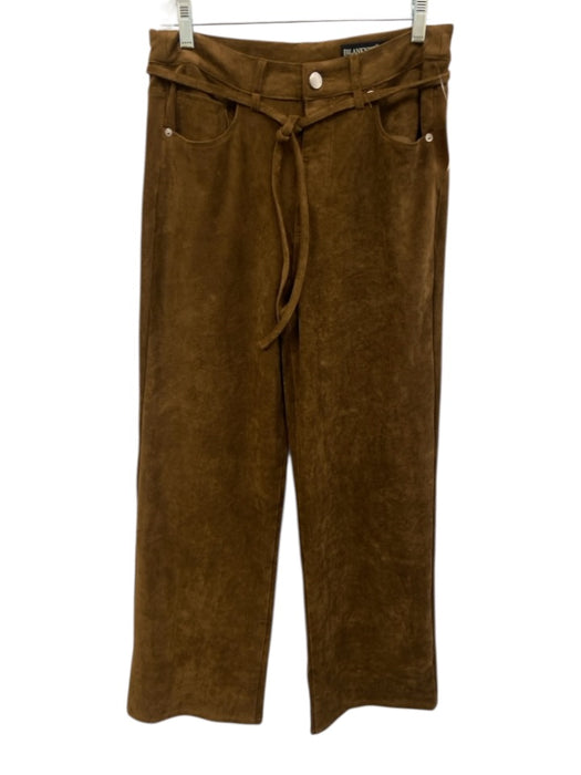 BlankNYC Size 27 Brown Polyester & Spandex Faux Suede High Rise Zip Fly Pants Brown / 27