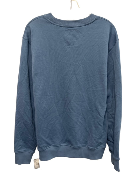 G Star Size L Blue & Gray Cotton Graphic Crewneck Men's Long Sleeve Shirt Blue & Gray / L