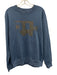 G Star Size L Blue & Gray Cotton Graphic Crewneck Men's Long Sleeve Shirt Blue & Gray / L