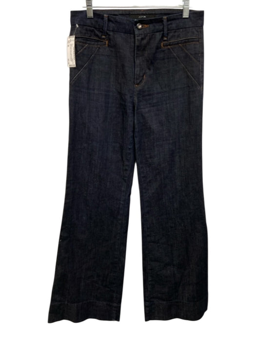 Joes Size 28 Dark denim Cotton & Elastane Back Button Bell Bottom Jeans Dark denim / 28