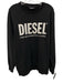 Diesel Size Est L Black Cotton Blend logo Sweatshirt Crew Long Sleeve Shirt Black / Est L