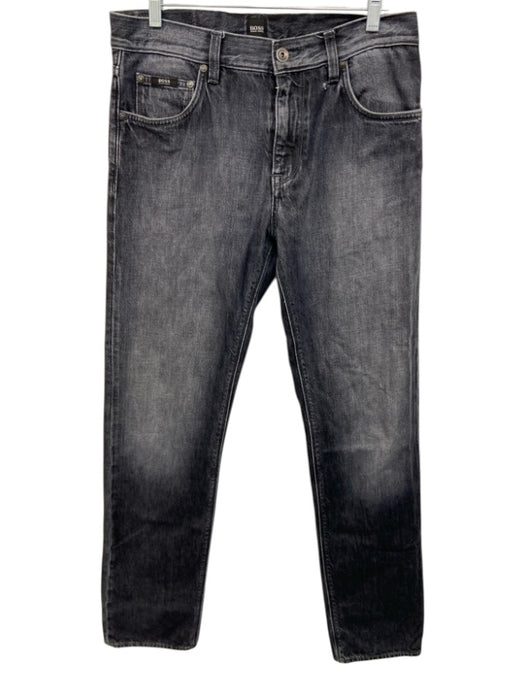 Boss Size 32 Faded Black Cotton Blend Solid Jean Men's Pants Faded Black / 32