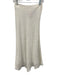 Zara Size XS White Cotton Side Zip Wrinkled Raw Hem Midi Skirt White / XS