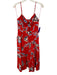 Yumi Kim Size M Red, Blue & White Silk Sweetheart Neckline Tie Detail Dress Red, Blue & White / M