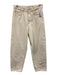 COS Size 26 Cream Denim Button & Zip Front High Rise Tapered Ankle Length Jeans Cream / 26