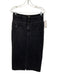 Tibi Size 25 Charcoal Black Missing Fabric Tag Denim Layered Detail Midi Skirt Charcoal Black / 25