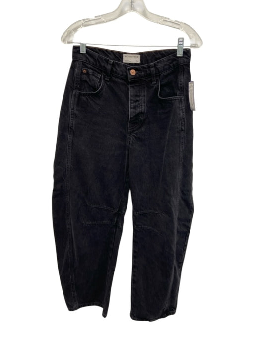 We The Free Size 24 Charcoal Black Cotton Blend Denim seam detail Jeans Charcoal Black / 24