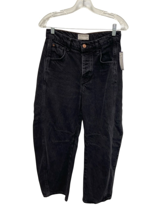 We The Free Size 24 Charcoal Black Cotton Blend Denim seam detail Jeans Charcoal Black / 24