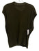 NFP Size 3/4 Olive Green Cotton Sleeveless Mock Neck Snap Button Detail Knit Top Olive Green / 3/4