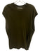 NFP Size 3/4 Olive Green Cotton Sleeveless Mock Neck Snap Button Detail Knit Top Olive Green / 3/4