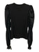 Veronica Beard Jeans Size XS Black Cotton Puff Shoulder Ribbed Fabric Block Top Black / XS
