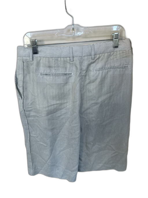 Rag & Bone Size 6 Navy & white Silk & Cotton High Waist Pinstripe Bermuda Shorts Navy & white / 6