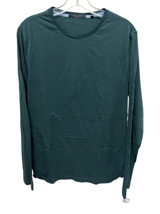Greyson Size S Green Cotton Blend Solid Athletic Men's Long Sleeve Shirt Green / S