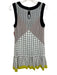 Trina Turk Size S Black, taupe & yellow Silk Sleeveless Print Block Knee Dress Black, taupe & yellow / S