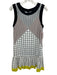Trina Turk Size S Black, taupe & yellow Silk Sleeveless Print Block Knee Dress Black, taupe & yellow / S