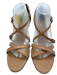 Tod's Shoe Size 41 Beige Leather Upper Criss Cross Ankle Buckle Platform Sandals Beige / 41