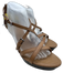 Tod's Shoe Size 41 Beige Leather Upper Criss Cross Ankle Buckle Platform Sandals Beige / 41