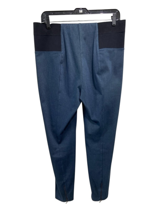 St John Size Medium dark blue Cotton Blend Elastic Detail Center Seam Pants dark blue / Medium