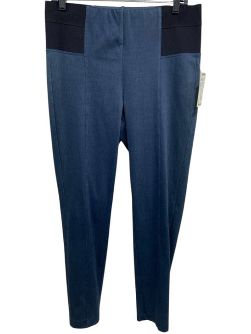 St John Size Medium dark blue Cotton Blend Elastic Detail Center Seam Pants dark blue / Medium