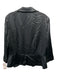 Lafayette 148 Size 8 Black Silk Cuffed Sleeves Open Front Blazer Jacket Black / 8