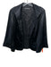 Lafayette 148 Size 8 Black Silk Cuffed Sleeves Open Front Blazer Jacket Black / 8