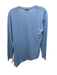 St. John Size S Light Blue & Silver Wool Long Sleeve V Neck Metal detail Sweater Light Blue & Silver / S