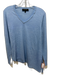 St. John Size S Light Blue & Silver Wool Long Sleeve V Neck Metal detail Sweater Light Blue & Silver / S