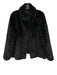 Bernardo Size M Black Faux Fur Pockets Open Front Jacket Black / M