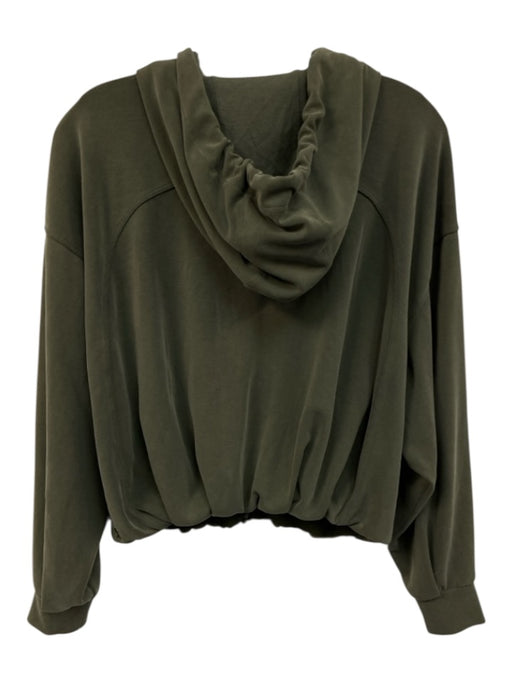 Athleta Size S Green Polyester & Tencel Blend Zip Front Hood Jacket Green / S