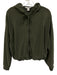 Athleta Size S Green Polyester & Tencel Blend Zip Front Hood Jacket Green / S