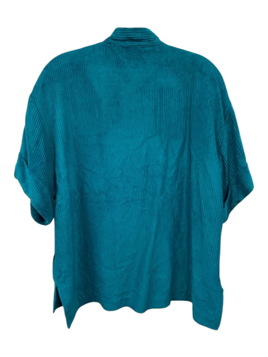 St. John Size L Teal Viscose Drawstring Waist Pockets Pants Set Teal / L