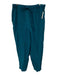 St. John Size L Teal Viscose Drawstring Waist Pockets Pants Set Teal / L