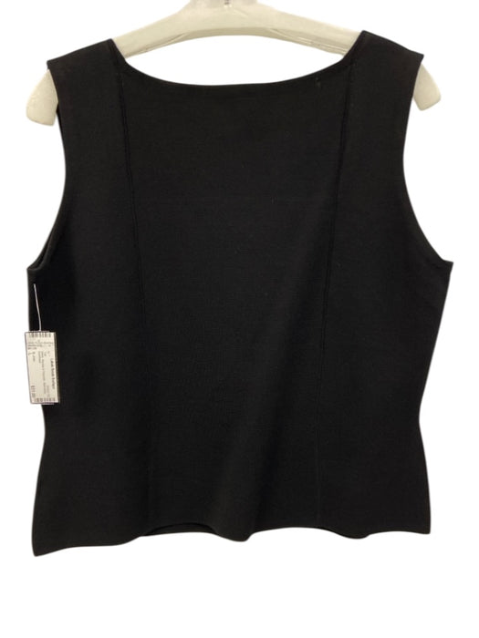 St. John Size L Black Viscose & Polyester Sleeveless Top Black / L