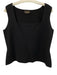 St. John Size L Black Viscose & Polyester Sleeveless Top Black / L