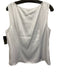 St. John Size L White Triacetate & Polyester Sleeveless Satin Top White / L