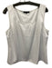 St. John Size L White Triacetate & Polyester Sleeveless Satin Top White / L