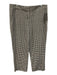 St. John Size 12 Black & White Cotton & Nylon Houndstooth Cropped Pants Black & White / 12