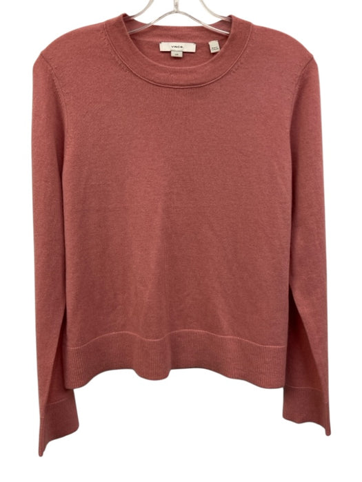 Vince Size L Light Pink Cashmere Crewneck Long Sleeve Sweater Light Pink / L