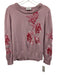 St. John Size L Light Pink Wool, Silk and Rayon floral print Sweater Light Pink / L