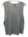 St. John Size L Silver Viscose & Elastane Sheer Shimmer Sleeveless Top Silver / L