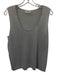 St. John Size L Silver Viscose & Elastane Sheer Shimmer Sleeveless Top Silver / L