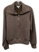 Spanx Size S Taupe Gray Polyester & Modal Half Zip Shimmer Sweater Taupe Gray / S