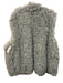 St. John Size L Ice Blue Polyester Fuzzy Vest Ice Blue / L