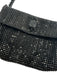 Kurt Geiger Black Polyurethane Crystal Accents Crystal Glass Bag Black