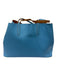Draper James Blue & Brown Leather Reversible Tote Keychain Pouch Included Bag Blue & Brown / L