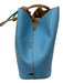 Draper James Blue & Brown Leather Reversible Tote Keychain Pouch Included Bag Blue & Brown / L