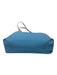 Draper James Blue & Brown Leather Reversible Tote Keychain Pouch Included Bag Blue & Brown / L