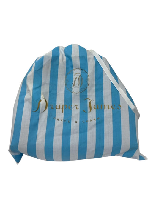 Draper James Blue & Brown Leather Reversible Tote Keychain Pouch Included Bag Blue & Brown / L